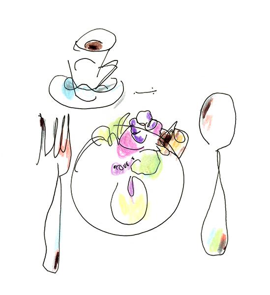 デザートとコーヒー