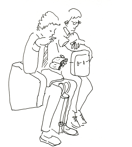 思い思いに、電車