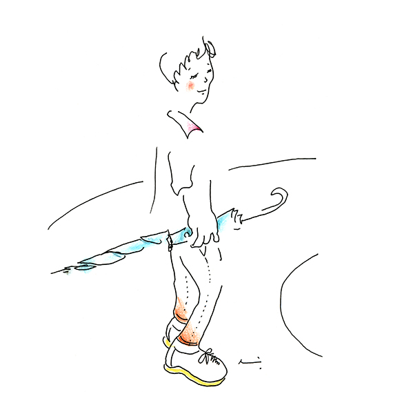 にっこりお散歩・her walking with smile